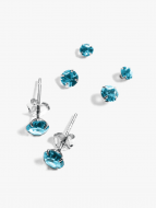 3er Set Ohrringe "Danie Blue Zircon"