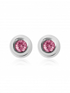 Ohrringe Solitär CZirkon pink
