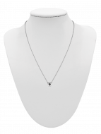 Collier Solitär CZirkon schwarz