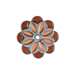 dkElements Plate Flower Orange