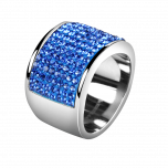 Ring Crystal Sapphire / Farbe des Himmels 