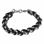 Armband Leder Schwarz