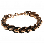 Armband Leder Braun Rosé