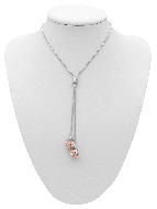 Y-Collier Crystal Peach 71 cm