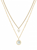 Collier Lebe Liebe Lache gold