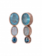 Ohrringe Fusion blue 14k roségold