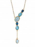 Collier Fusion blue 14k vergoldet