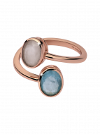Ring Fusion blue 14k roségold