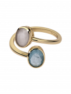 Ring Fusion blue 14k vergoldet