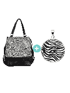 Handtasche Zebros + Anhänger
