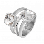 Ring Facettes White