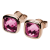 Ohrringe Facettes Rosa Rosé