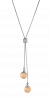 Y-Collier Crystal Peach 81 cm